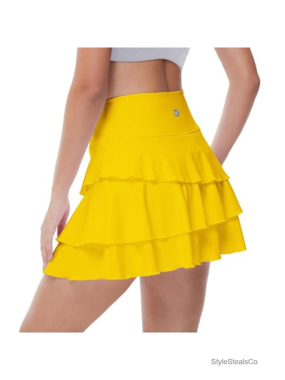 High Waist Pleated Tennis Skirt with Built-in Shorts and Pockets